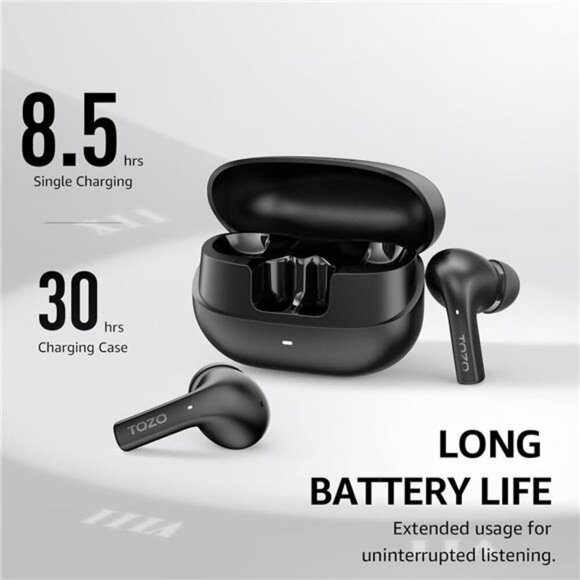 TOZO E2 Wireless Bluetooth Earbuds Bass Noise Canceling In Ear Headphones Mic - Picture 3 of 7
